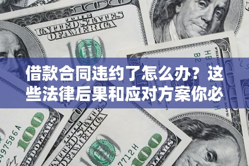 济南借款合同违约了怎么办？这些法律后果和应对方案你必须知道