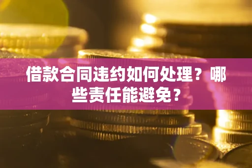 济南借款合同违约如何处理？哪些责任能避免？