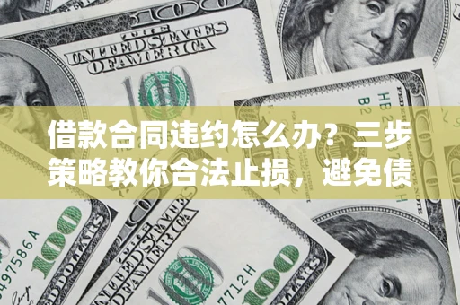 济南借款合同违约怎么办？三步策略教你合法止损，避免债务危机升级
