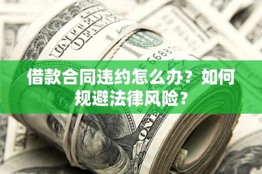 济南借款合同违约怎么办？如何规避法律风险？